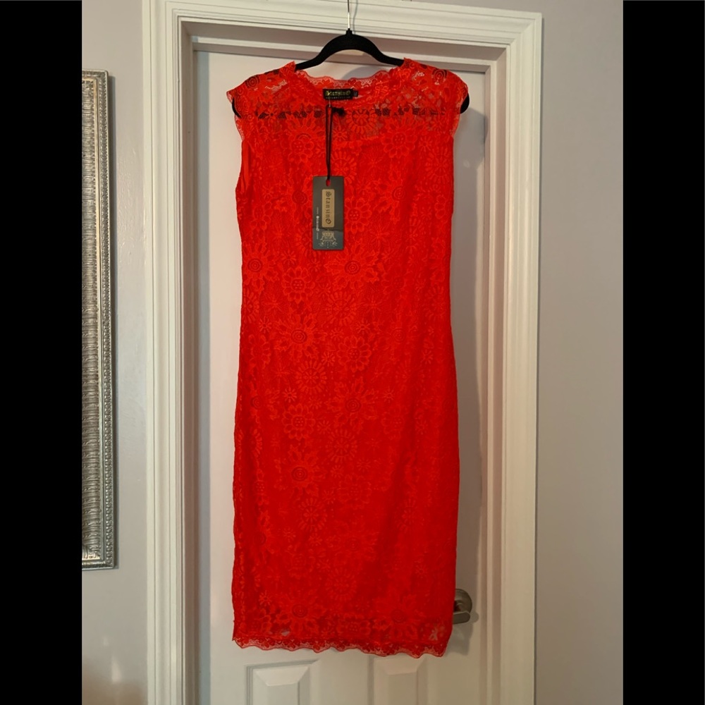Stanzino Red Lace Dress